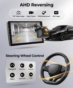 8 Core 6G+128G Android Car Radio for Honda CRV 2007-2011 with Wireless CarPlay Android Auto, 9” Touchscreen Car Stereo Mirror Link GPS WiFi Bluetooth FM RDS DSP EQ SWC Backup Camera