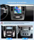 Car Radio Stereo for Nissan Versa 2007-2011 [4G+64G] Android Wireless CarPlay Android Auto,9.7” IPS Touchscreen Car Stereo Bluetooth5.0,GPS,WiFi,SWC,EQ AI DSP+Backup Camera for Versa Radio
