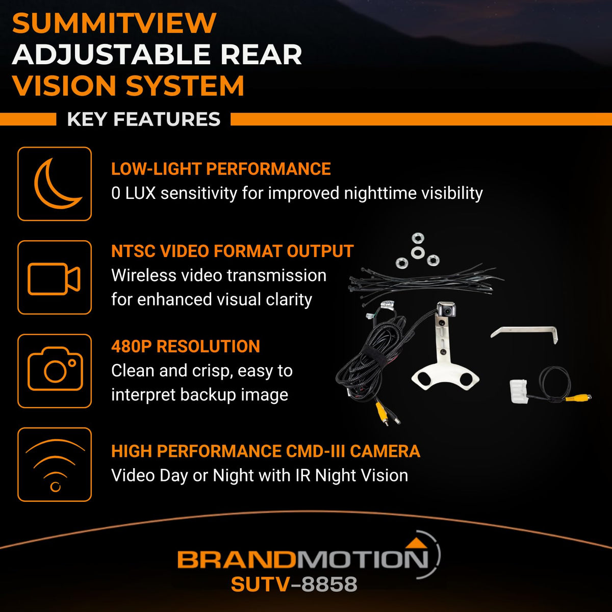 SUTV-8858 SummitView Adjustable Rear Vision System