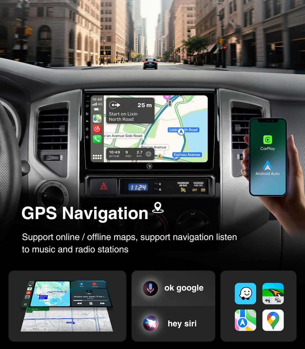 64G Car Radio Stereo for Toyota Tacoma 05-15 Stereo CarPlay Android Auto