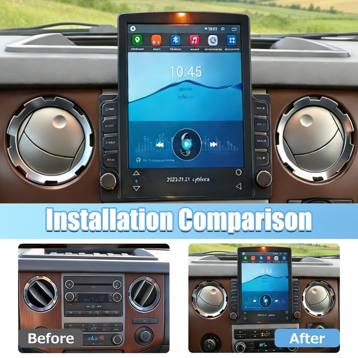 2+32G Double Din Car Stereo Radio Upgraded for Ford F250 F-350 2006-2014