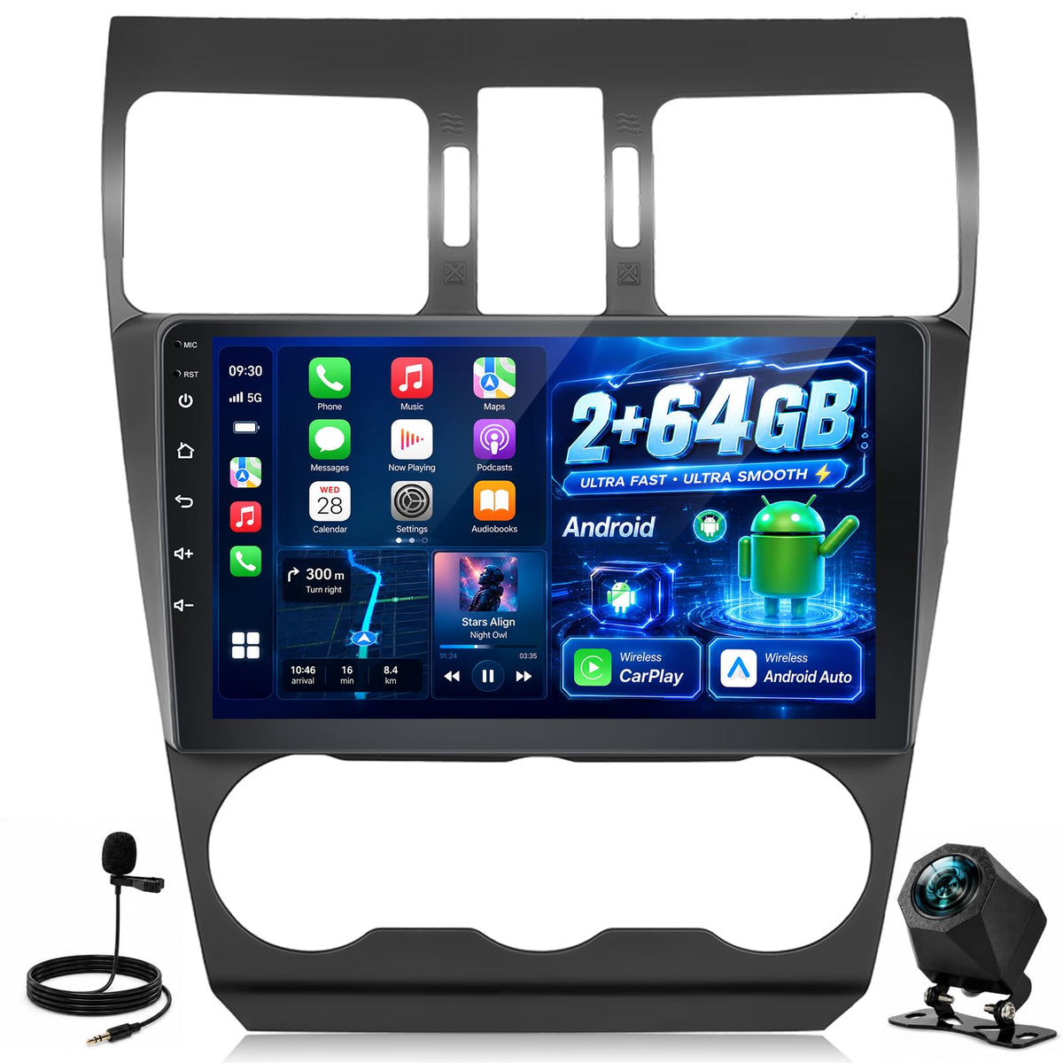 2G+64G Volxcereo Car Radio for Subaru Forester 2015 2016 2017 2018
