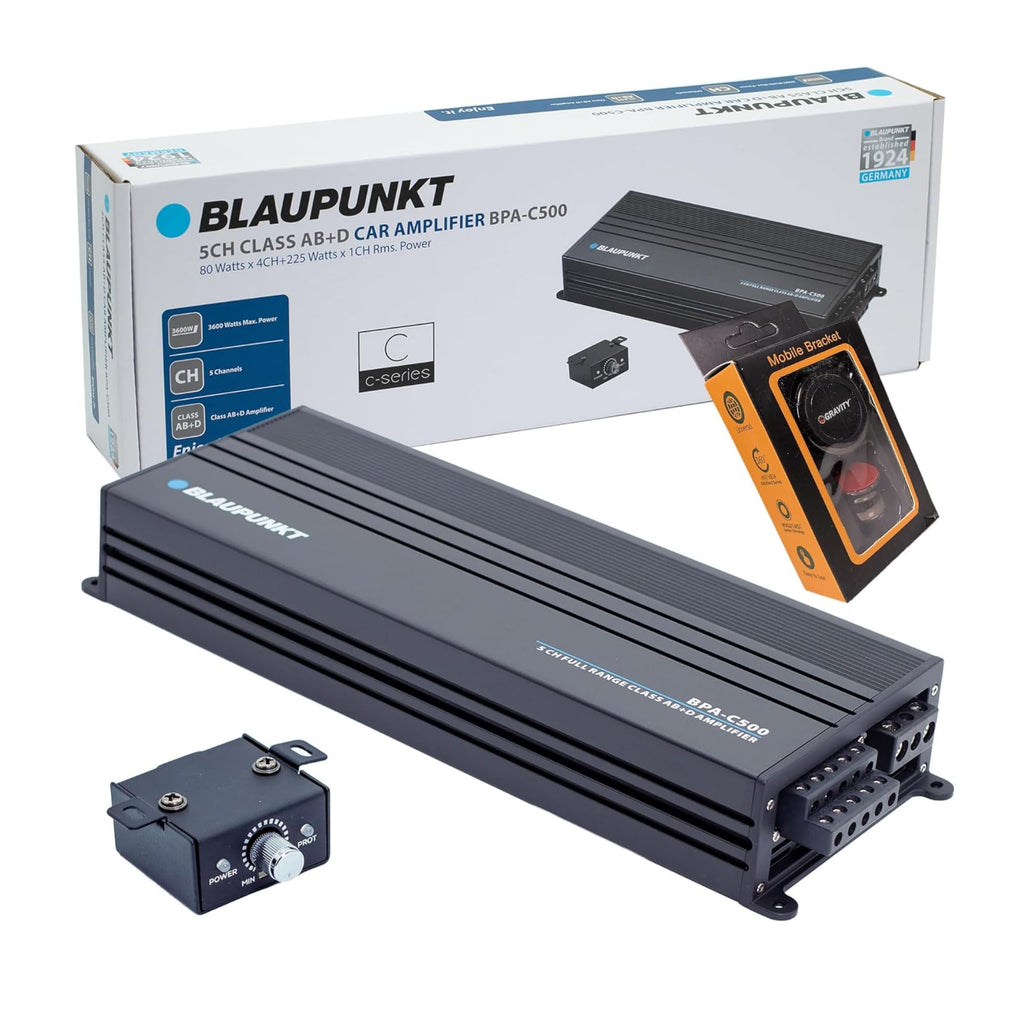 Blaupunkt BPA-C500 Car Audio Class AB + Class D 5-Channel 3600W Stereo Amplifier