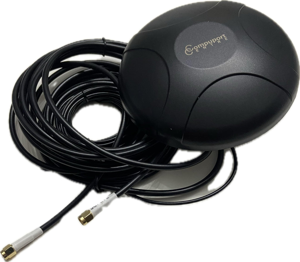 CompuPort 5-in-1 Professional MIMO LTE+GPS+Wi-Fi Screw Mount Combination Vehicle Antenna Compatible with Sierra Wireless, Microhard, Cradlepoint, Digi, Peplink and Other Cellular Modems