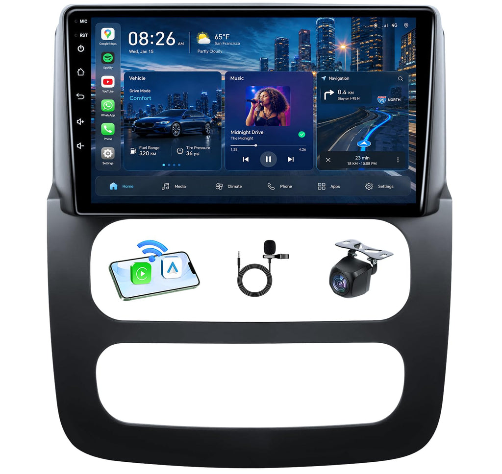 4GB RAM+64GB ROM Android 15 Car Radio for Dodge Ram 1500 2500 2002-2005