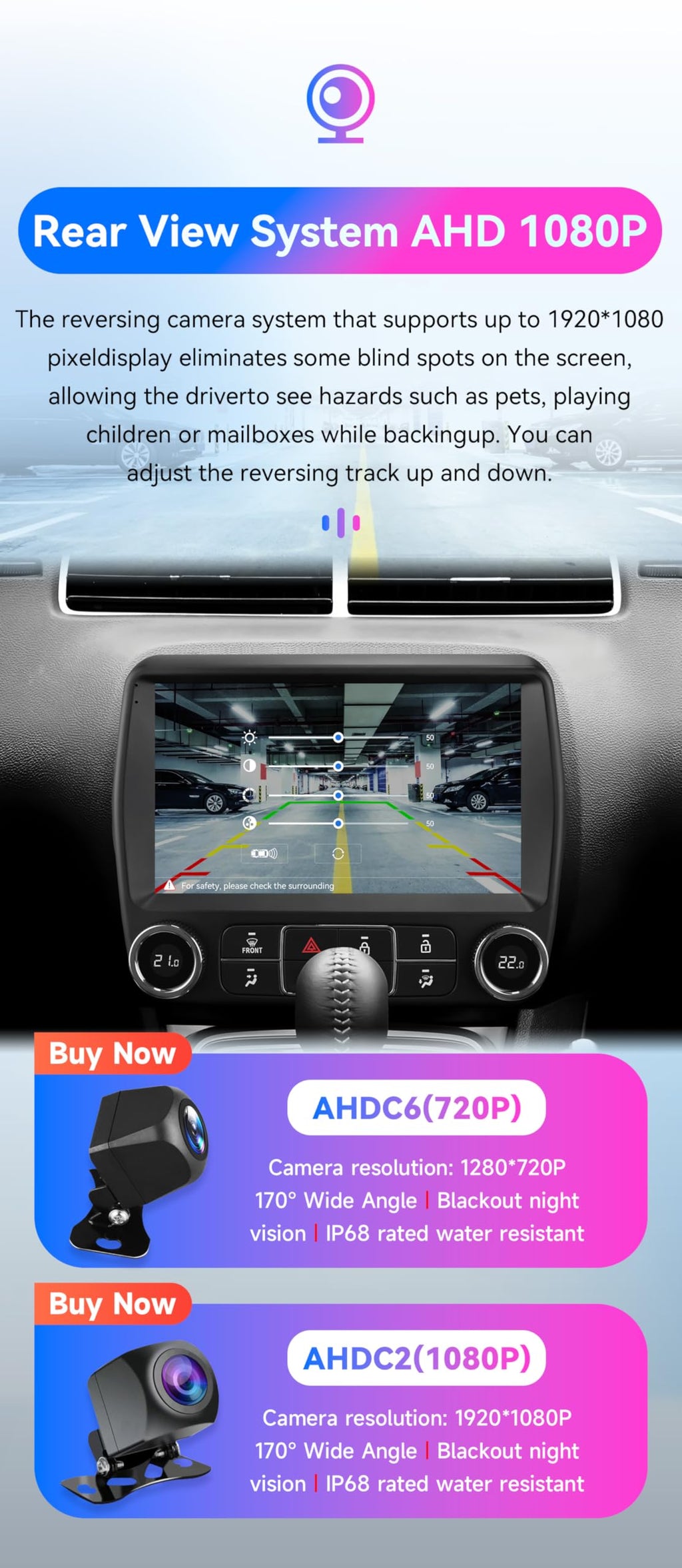 Android 14 Car Stereo Upgrade for Chevrolet Camaro (2010-2015), 8 Core 4G+64G GPS Navigation with 9inch QLED Touchscreen EQ Bluetooth USB OBD2 TPMS Car Tablet