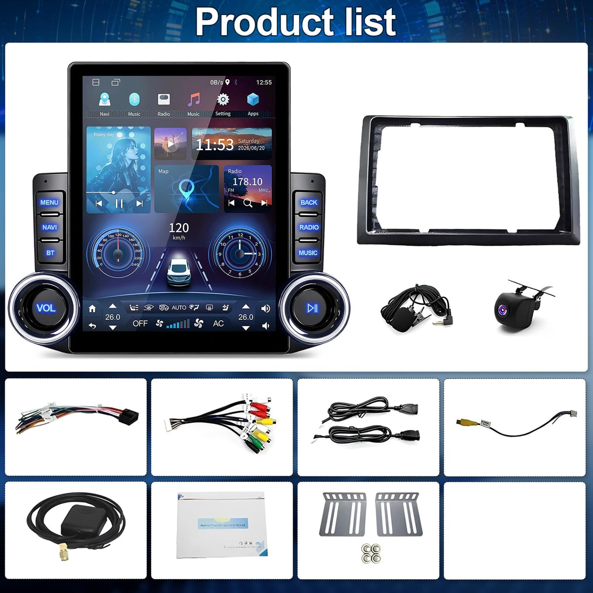 4+64G Android Car Radio Upgrade for Chevy Silverado 2003–2006 Stereo 9.7"