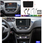 Android 12 Car Audio with 9 inch in-Dash Car Stereo for Peugeot 208 2013-2020 Support Steering Wheel Control Carplay dab+ Bluetooth WiFi GPS FM/RDS Radio with Free Rear Camer
