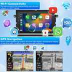 Android 15 Car Stereo for Ford E350 2009-2014 Radio Head Unit for CarPlay Wireless Android Auto GPS Navi 7 inch Touch Screen 2+32GB with Bluetooth WiFi Mirror Link FM RDS SWC Backup Camera