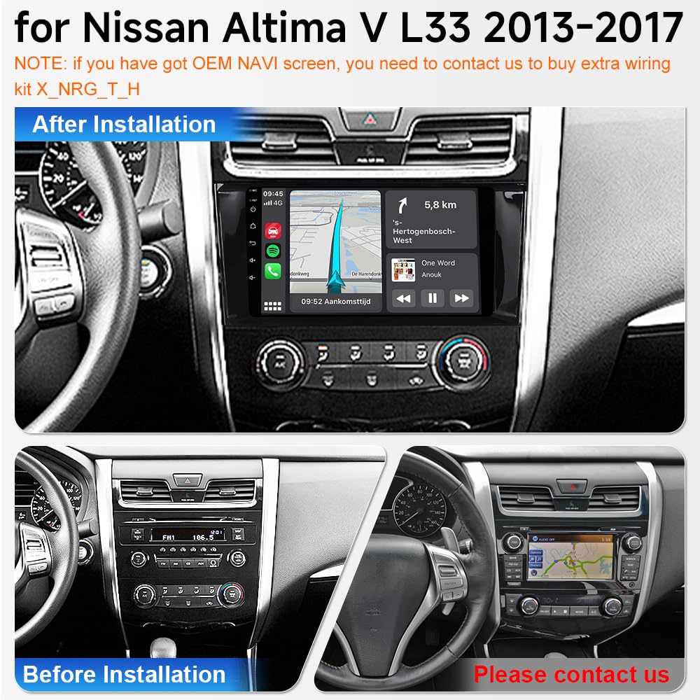 Android 16 9 Inch Car Stereo Radio for Nissan Altima V L33 2013-2017
