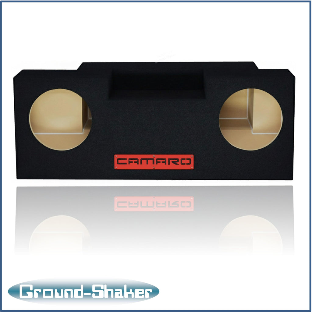 Dual Sub Box Compatible with Chevy Camaro 1982-1992 Subwoofer Enclosure Speaker Box car Audio Ground Shaker Stereo Enclosure Ground-Shaker (RED, 10")
