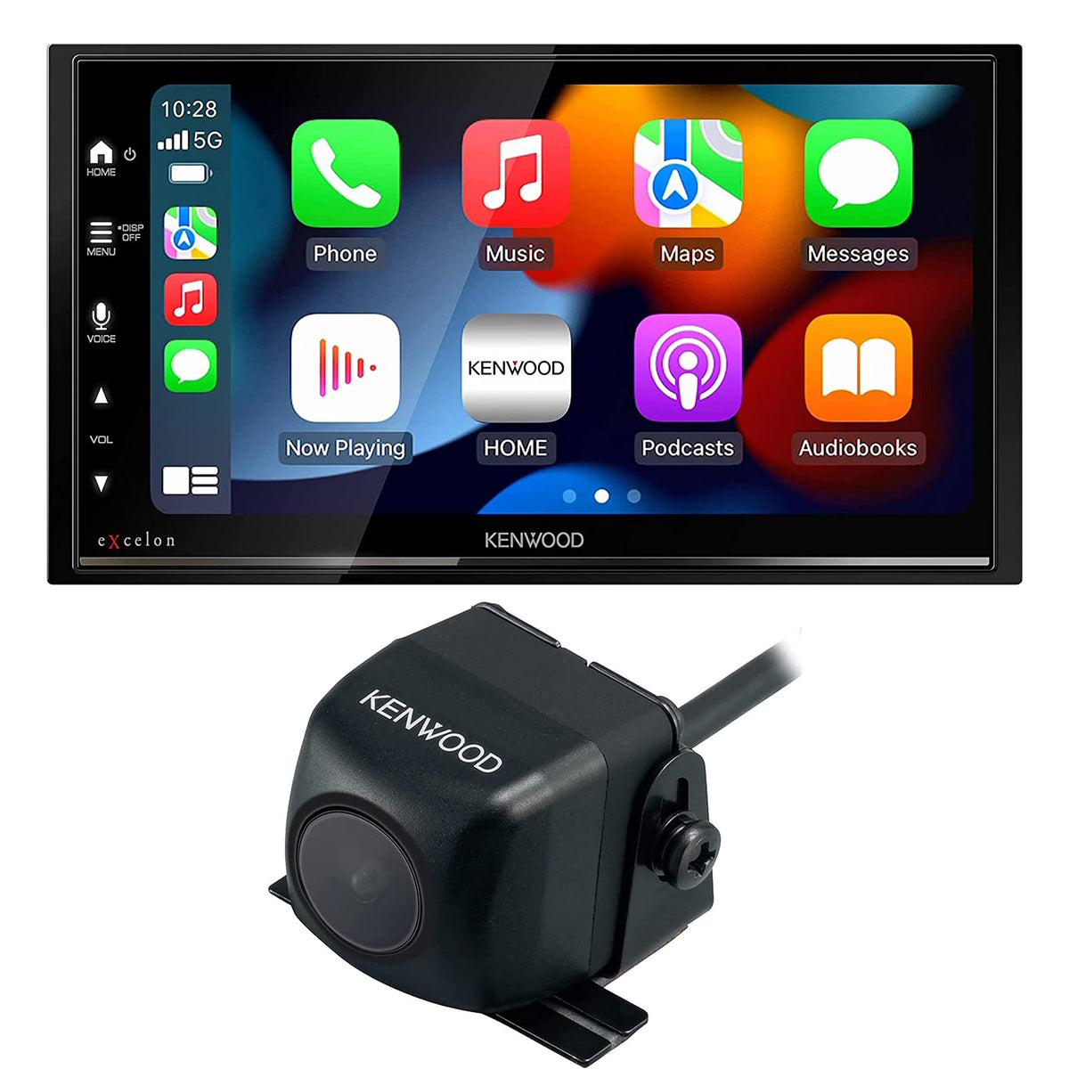 KENWOOD DMX809S eXcelon 6.95-Inch Capacitive Touch Screen, Car Stereo | Plus Kenwood CMOS-230 Backup Camera