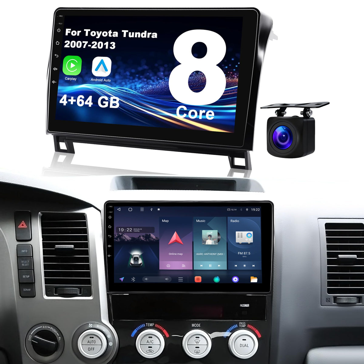 10.2'' 6GB RAM & 128GB ROM Car Radio for Toyota Tundra 2007-2013