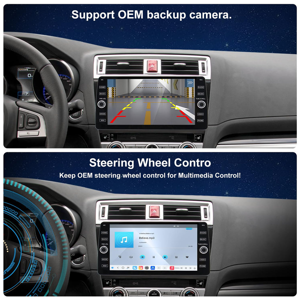 4G LTE Radio for Subaru Legacy Outback 2015 2016 2017 2018 2019 Upgrade,8-Core CPU QLED Touch Screen Stereo,Wireless CarPlay & Android Auto