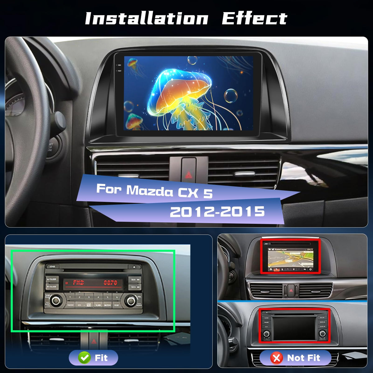 [4+128G] Car Radio for Mazda CX5 CX 5 CX-5 2012-2015, 9 Inch Touch Screen