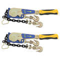 2 Pack 5/16-3/8in Ratcheting Chain Load Binder for Trucks