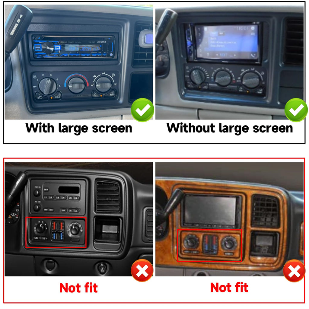 Android 14 Car Radio Stereo for 1999-2002 Chevy Silverado GMC Sierra - 9" IPS Touch Screen, Upgrade Dash Kit with CarPlay & Android Auto, GPS Navigation, SWC Support, Bluetooth 5.0,