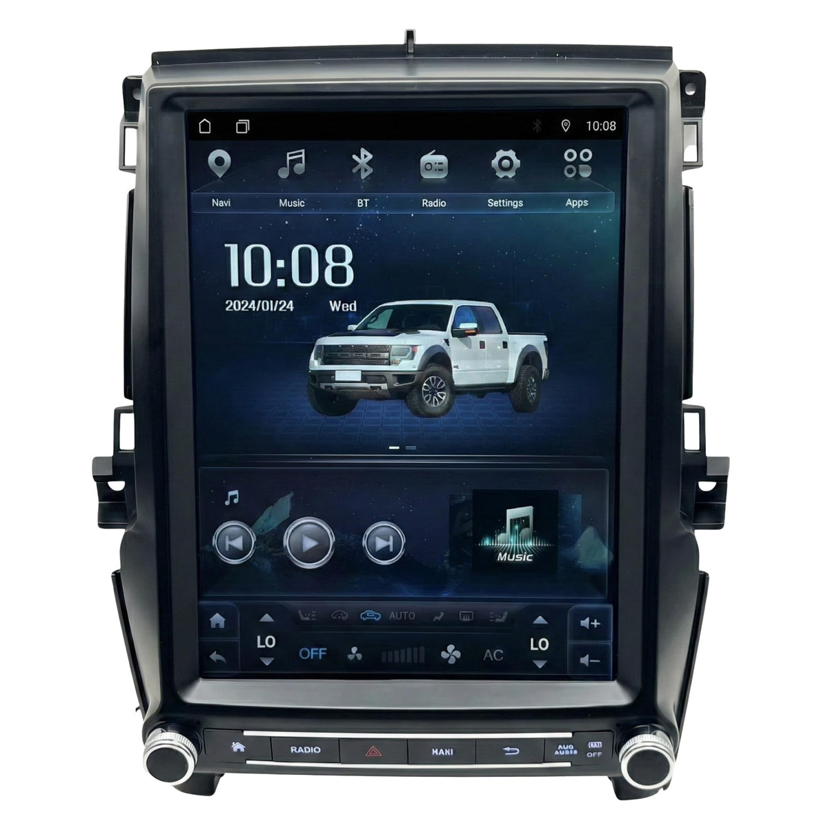 12.1" Car Radio Stereo for Ford Ranger Everest 2016-2021 [Manual AC ONLY], 8 Core 4GB+64GB Android Head Unit with Wireless CarPlay Android Auto, Vertical Touchscreen GPS Navigation