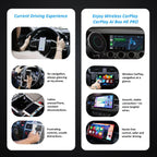OneCarStereo CarPlay Ai Box HE Pro with Android 13 Octa-Core Chip 8+128GB, Wireless CarPlay Android Auto Adapter with YouTube Disney+ Apps, Support Video Output 4G SIM & Dual WiFi OTA Update (1)