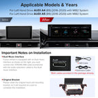 XTRONS 14.9 Inch Android 13 Car Stereo for Audi A4 A5 B9 (2016-2020) MIB2 System, 2K IPS Touch Screen 4+64 GB Global 4G LTE Car Radio GPS Navigation Support Wireless CarPlay Android Auto