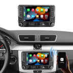 Wireless CarPlay Car Stereo for VW 7" Double Din Radio with Backup Camera