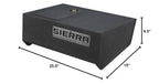 2019-2024 Sierra Crew Cab 12"" Sub Box Subwoofer Enclosure Solo Baric