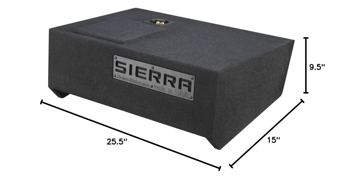 2019-2024 Sierra Crew Cab 12"" Sub Box Subwoofer Enclosure Solo Baric