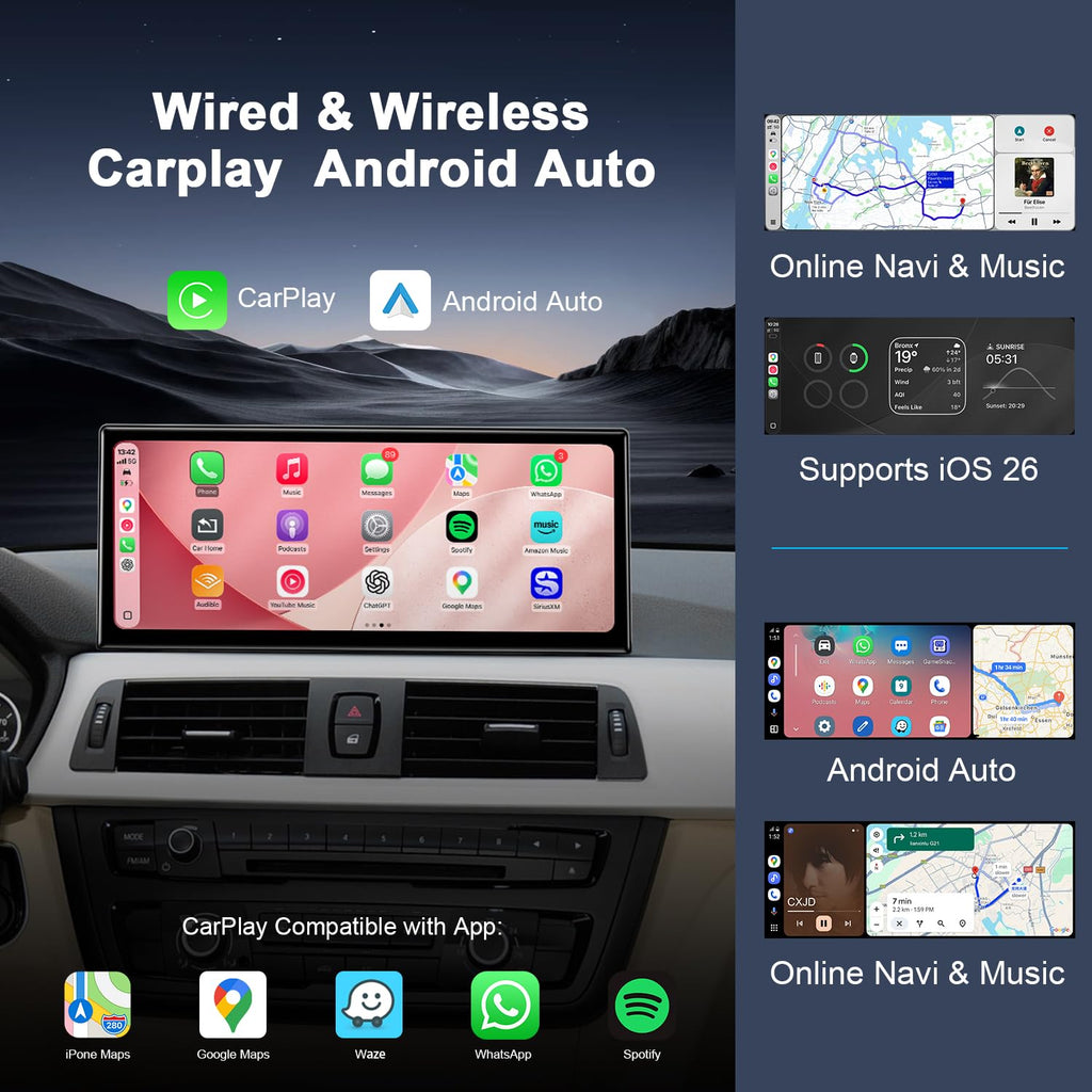 12.3" CarPlay Screen for BMW F30 F31 F32 F33 F34 F36 2012-2017