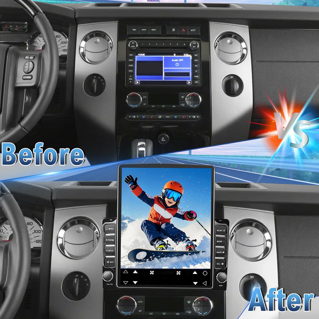 Android 14 Double Din Car Stereo Radio for Ford Expedition 2007-2014