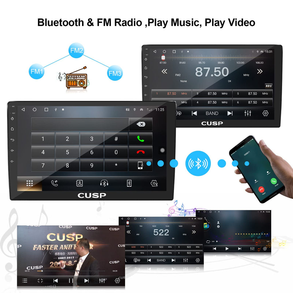 9 inch Android car Stereo Double din car Radio Head Unit Wireless carplay Android auto QLED Touchscreen GPS Navigation Bluetooth WiFi dsp Backup Camera SWC Mirror Link Universal Multimedia Player
