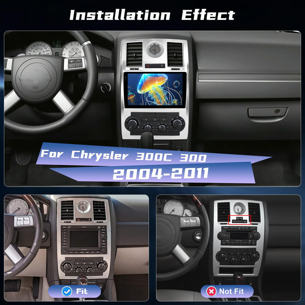 [4+128G] Car Radio for Chrysler 300C 300 2004-2011 Carplay and Android Auto