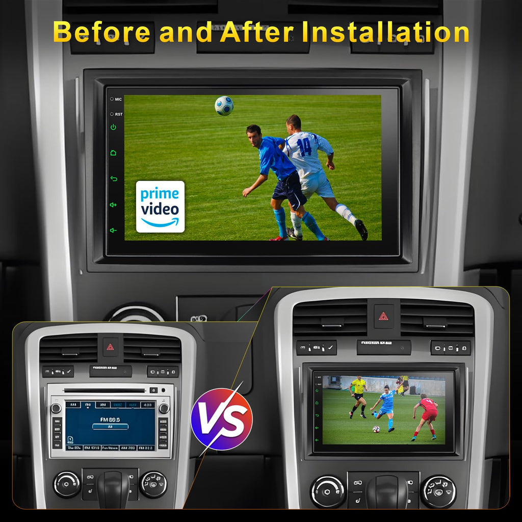 [8 core 2+64G] Car Stereo for Chevy Silverado GMC Sierra 2007-2013, 7 inch Android 13 Touchscreen with Wireless Carplay Android Auto, 2G+64G/WiFi/FM/DSP/SWC, Bluetooth, GPS Navigation