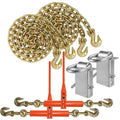 VULCAN Binder Chain - Load Binder - and D Ring Kit - Grade 70-3/8 Inch x 10 Foot