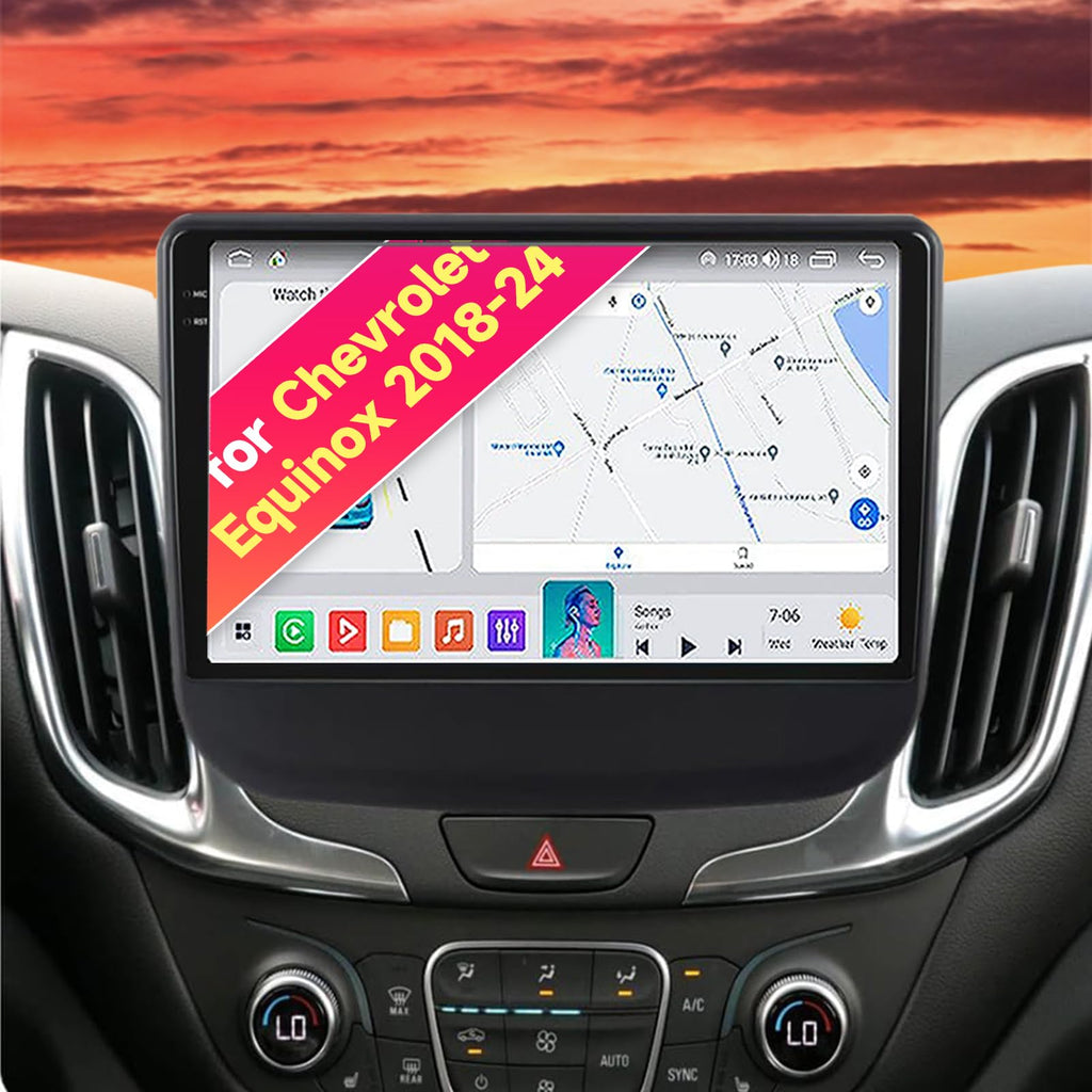Android 14 Car Radio Stereo for 2018-2024 Chevrolet Equinox 10.1 Inch Touch Screen Head Unit Dash Kit with Wireless CarPlay Android Auto, GPS Navigation Bluetooth SWC WiFi 5G DSP