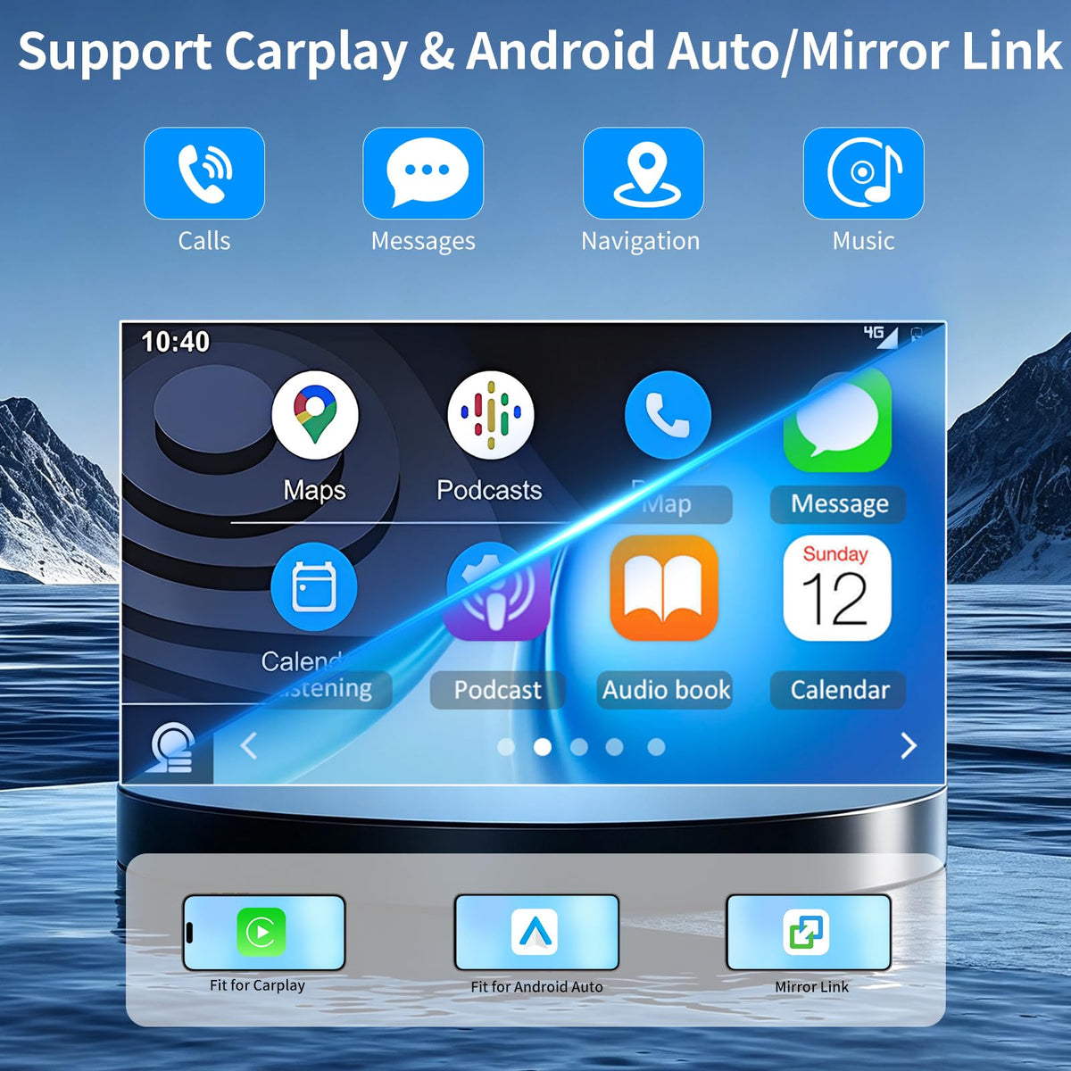 9.7" Car Stereo Radio for Hyundai Santa Fe 2005‑2013 CarPlay Android Auto