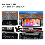 Ultra Narrow 12.3-inch 1920 * 720 Car Radio for BMW X1 F48 2018-2020 EVO Carplay Android Auto Multimedia Audio Stereo Touchscreen Bluetooth with Reverse Camera (Linux EVO System)