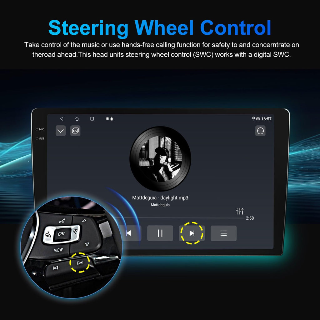 Upgraded Android Car Radio for Toyota Hilux 2015-2020 Stereo,4 Core 1+32G