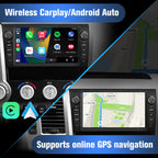 Android 15 Car Radio for Toyota Tundra 2007-2013 Sequoia 2008-2018, 9 Inch Touch Screen Car Stereo Wireless CarPlay GPS Navigation WiFi BT FM Mirror Link SWC with Reverse Camera 2+64GB