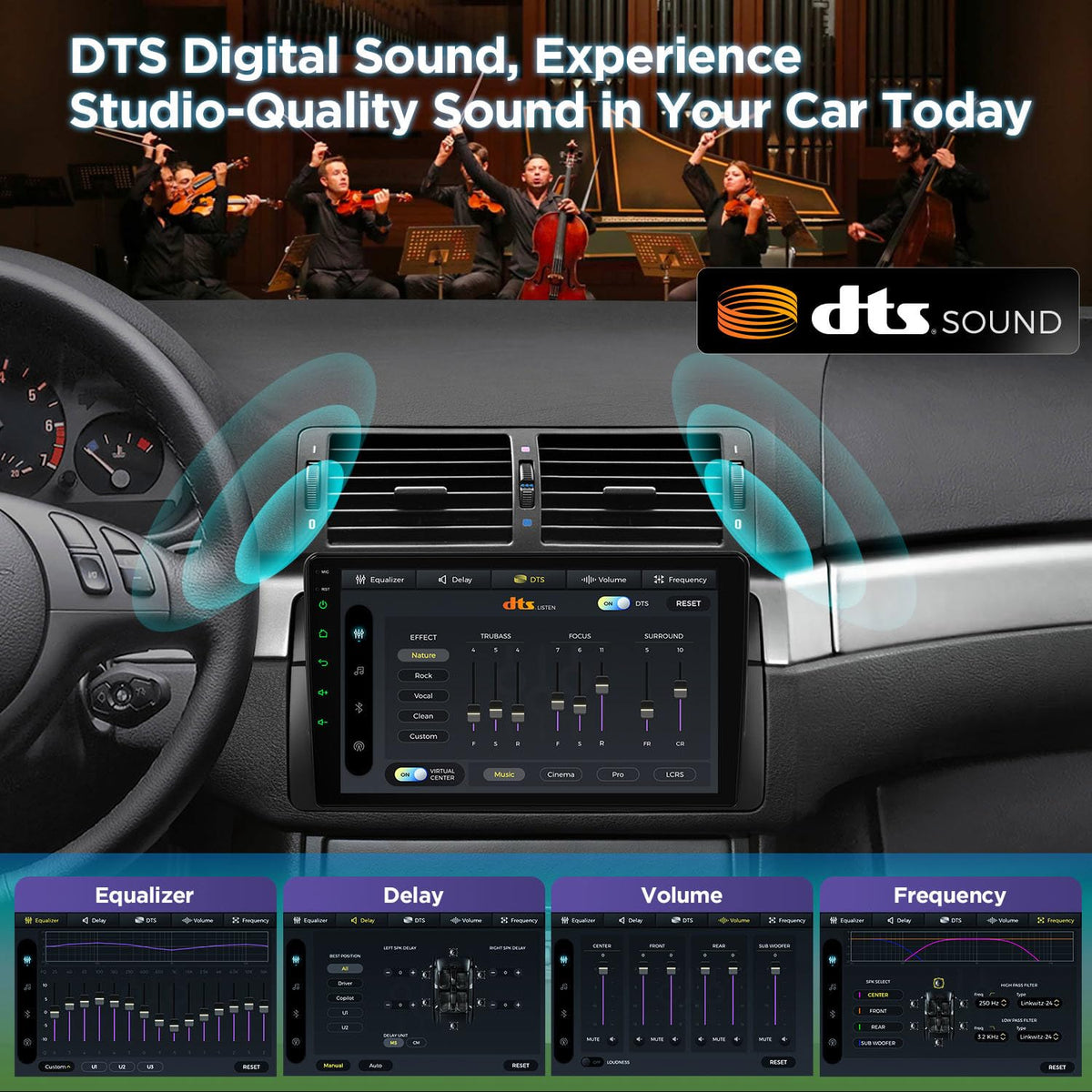 XTRONS Car Stereo for BMW E46 M3 Rover 75 MG ZT, Android 14 Qualcomm 665 Octa Core Car Radio, 9” QLED Touch Screen Head Unit GPS Navigation Bluetooth Built in DSP CarPlay Android Auto (8+256GB)