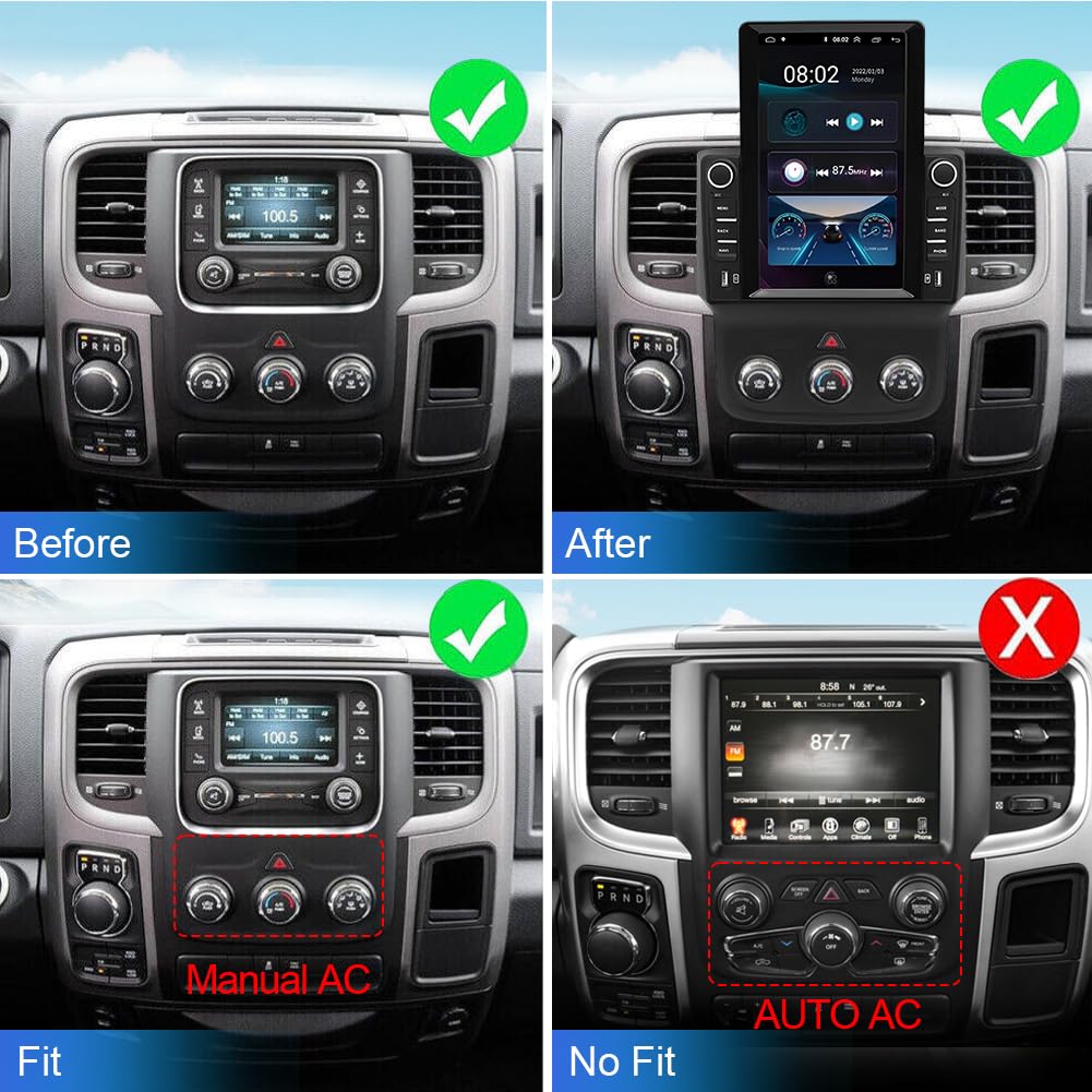 Car Stereo for Dodge Ram 1500 2500 3500 2013 2014 2015 2016 2017 2018 2019