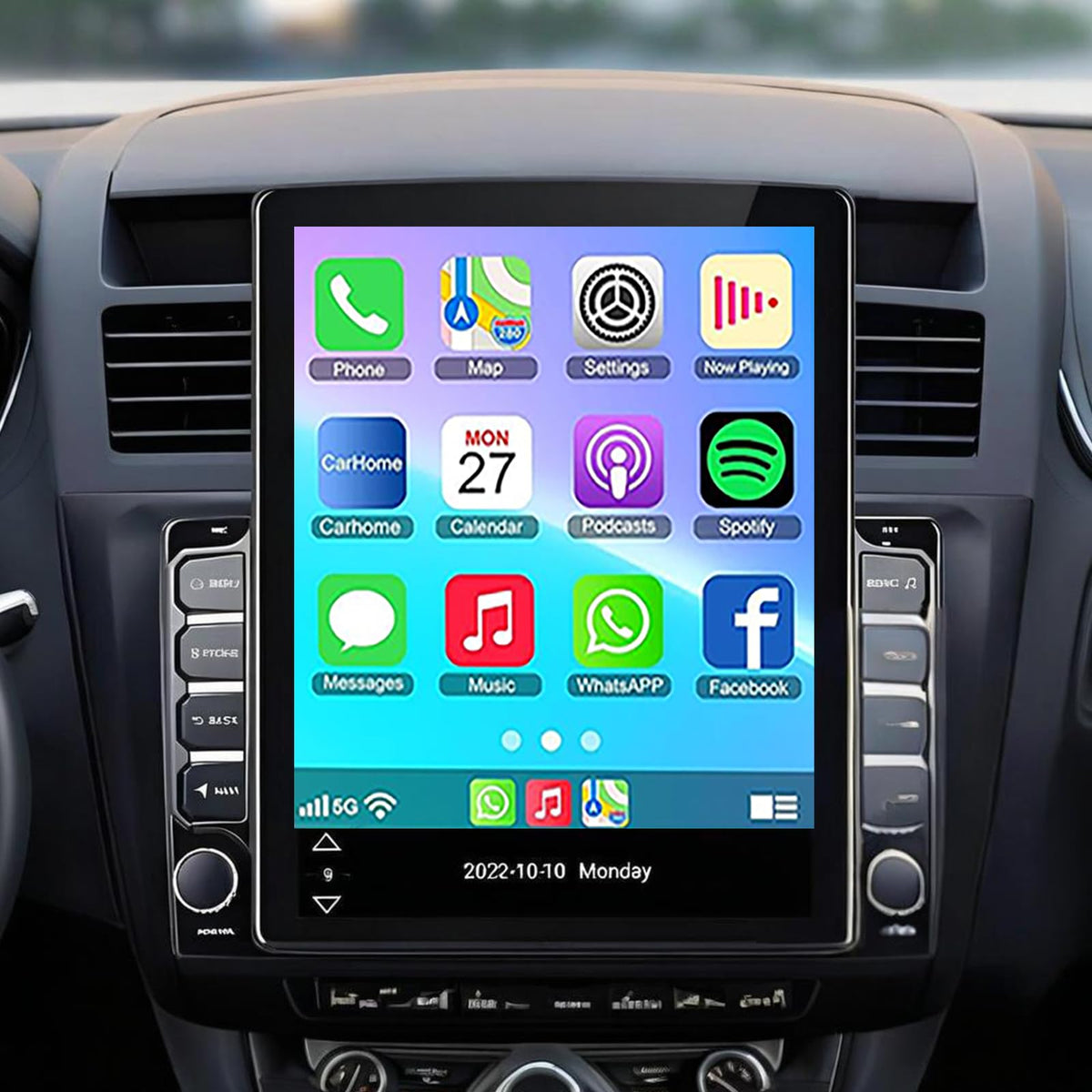Car Radio for Honda Ridgeline 2006-2014 Wireless Carplay & Android Auto, 9.7 Inch IPS Touch Screen for Honda Ridgeline Car Stereo Bluetooth FM in Dash GPS WiFi Backup Camera SWC-2+32G