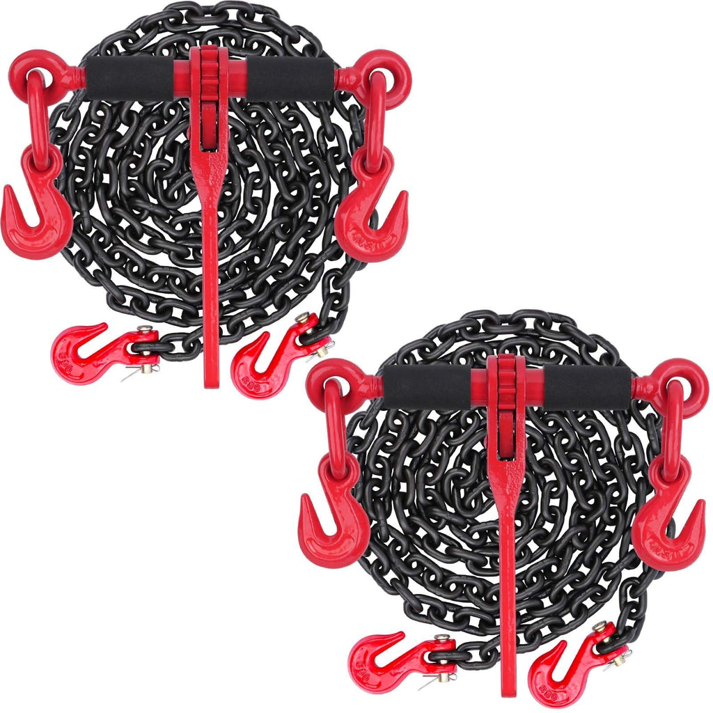 Grade 80 Chain and Binder Set w/ G80 Chain Hooks - 5,400 lbs WLL