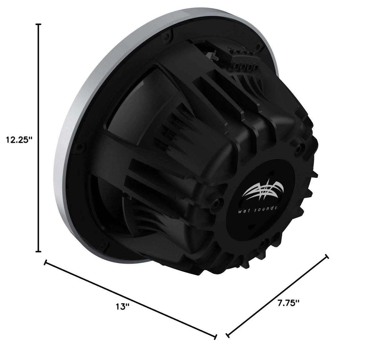 Wet Sounds | Recon 10 FA-S | 10 Inch Free Air Subwoofer with Silver Grille