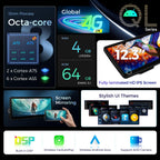 XTRONS 12.3 Inch Android 14 Car Stereo for BMW E90 E91 E92 E93 (2008-2012), IPS Touch Screen 4+64GB Global 4G Car Radio GPS Navigation Support Wireless Car Play Android Auto