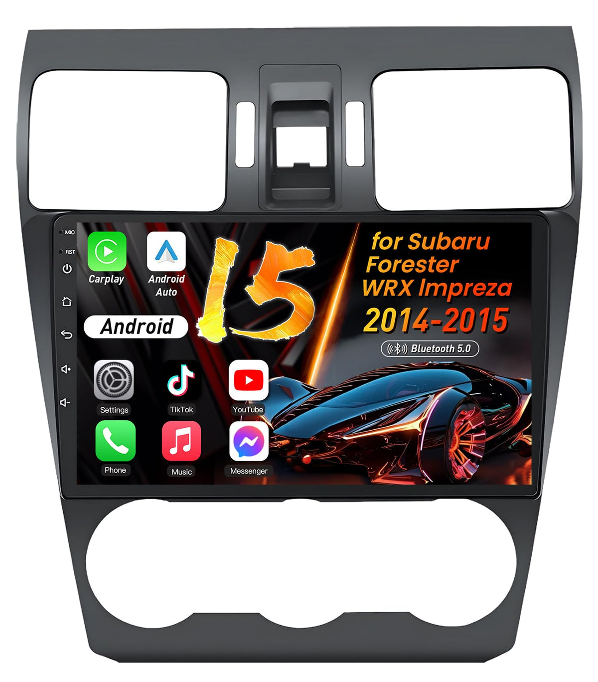8Core 4+64G Car Radio for Subaru Forester 2014 2015 Subaru WRX Impreza 2012-2014- Android Car Stereo with Wireless Carplay, 9 Inch 1280 * 800 IPS Touchscreen Car Radio GPS WiFi Backup Camrea
