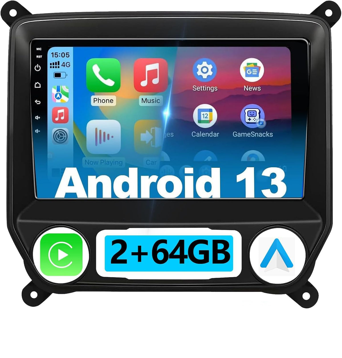 Car Radio Stereo Compatible with Chevy Silverado & GMC Sierra 2014 2015 2016 2017 2018 Replacement Radio Upgrade, CarPlay&Android Auto, GPS, Backup Camera (10 Inch)