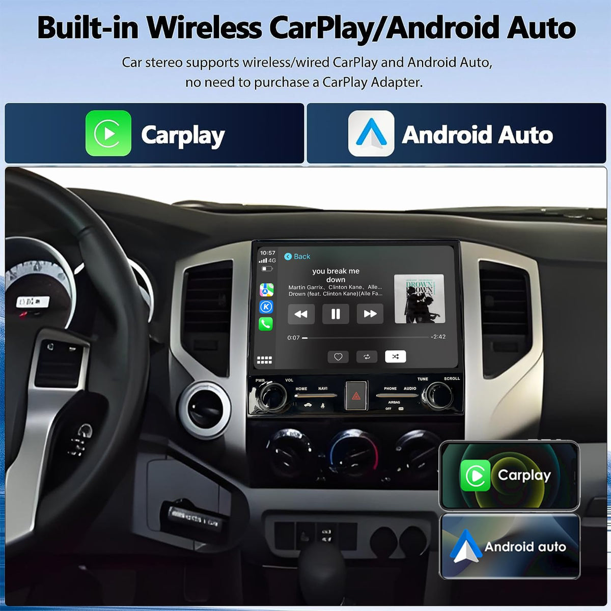 Toyota Tacoma 2005-2015 Android 14 Radio 10.36" Touch Screen Stereo
