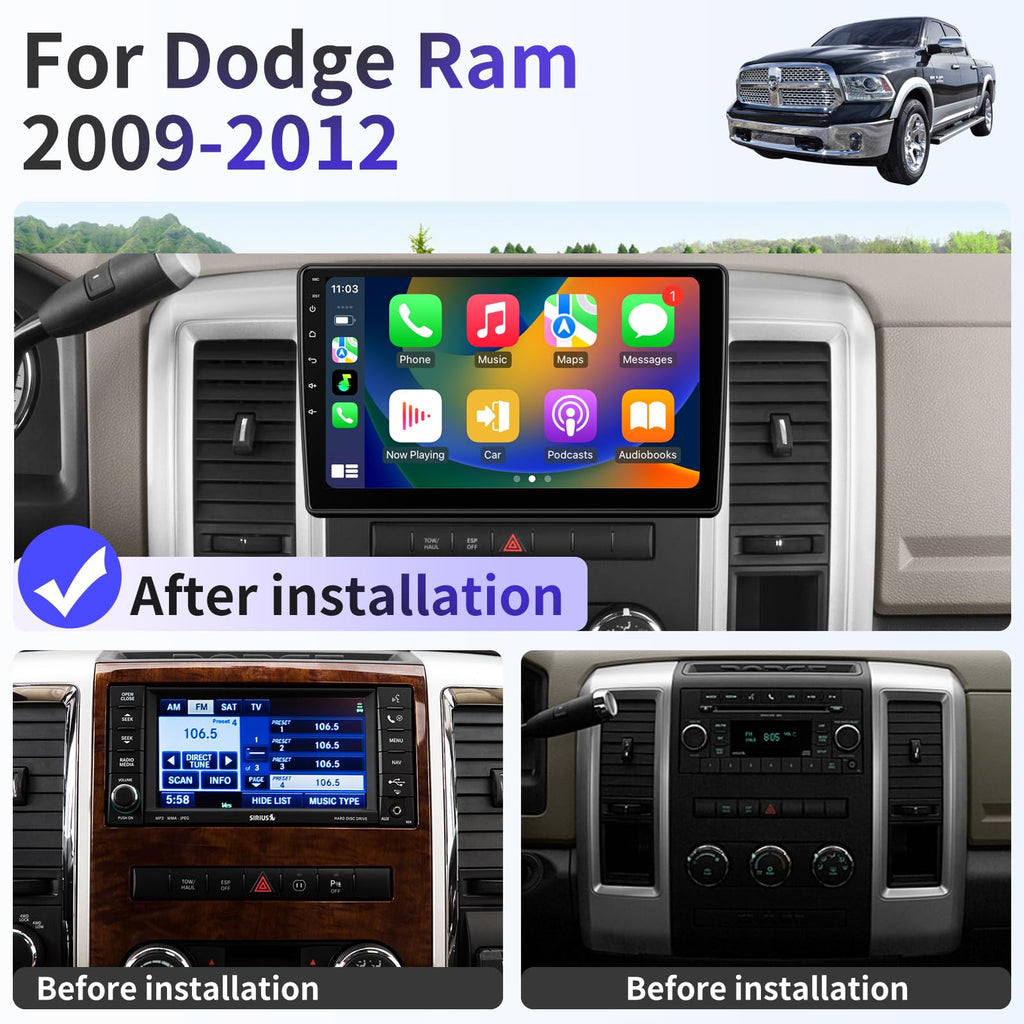Car Radio for Dodge Ram 1500 2500 3500 2009 2010 2011 2012 Stereo