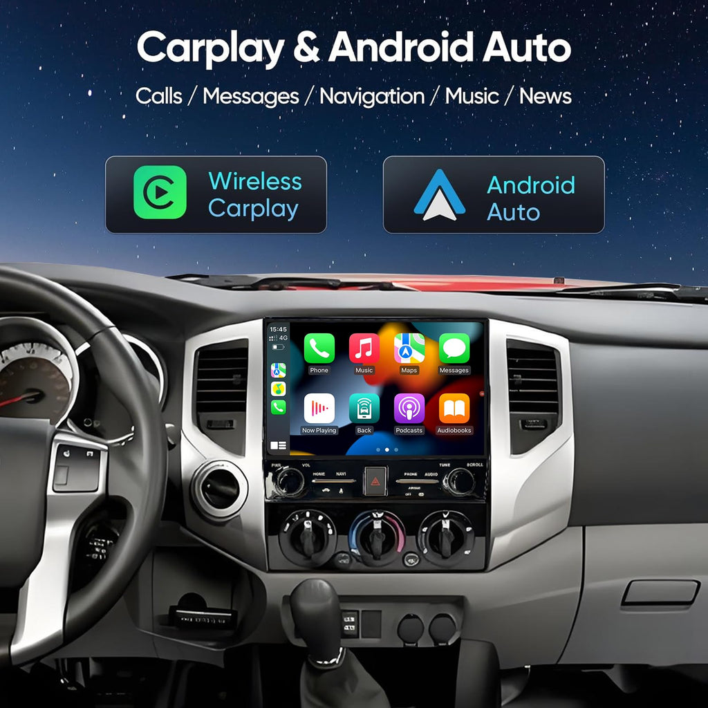 Android 14 Car Stereo Radio for Toyota Tacoma 2005-2015,10.4 inch HD Screen