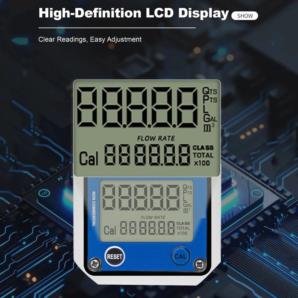 1pcs Micro Oval Gear Flow Meter RS485 High Precision Digital Liquid Flowmeter Display Water Flow Control G1/4 G1/2 G3/4 Optional(G1-4)